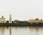 Панорама исторической части Рыбинска с Волги - просто загляденье!