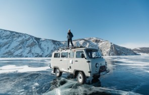 Photo Southern Olkhon on UAZ: steppes, lakes and rocky capes